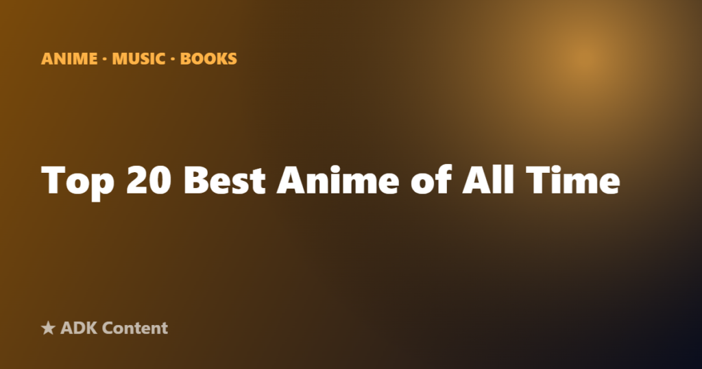 Top 20 Best Anime of All Time